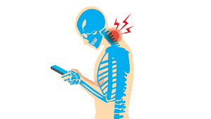 cell phone for prolonged time with your neck bent forward