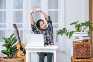 Sitting at a Computer