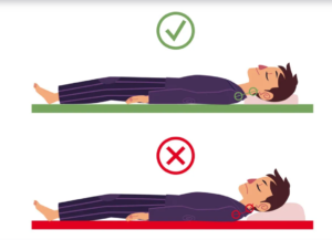 correct and incorrect sleeping posture