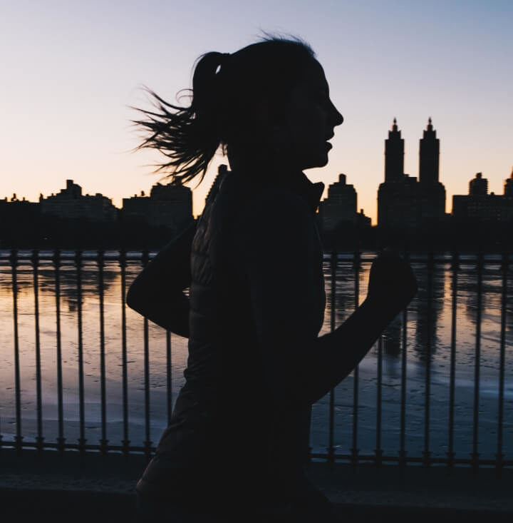 woman jogging London