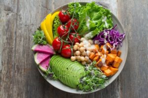balanced diet rich in fruits and vegetables